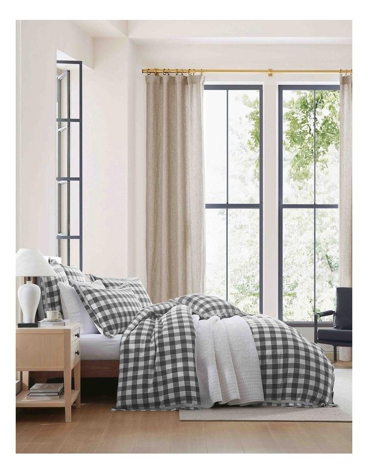 Private Collection Waverley Quilt Cover Set in Charcoal European Pillowcase