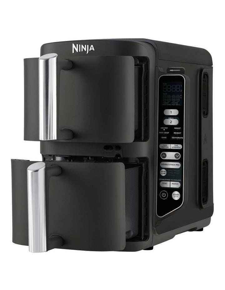 Ninja Double Stack Smart Drawer Air Fryer 2 9.5L SL451ANZ Black