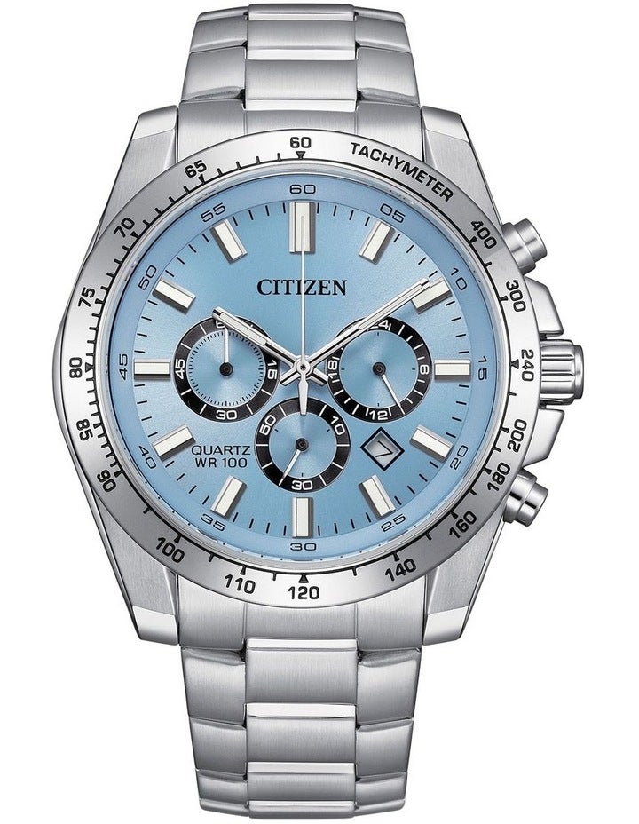 Citizen Sports Chronograph Watch 40mm AN8230-59L in Silver One Size