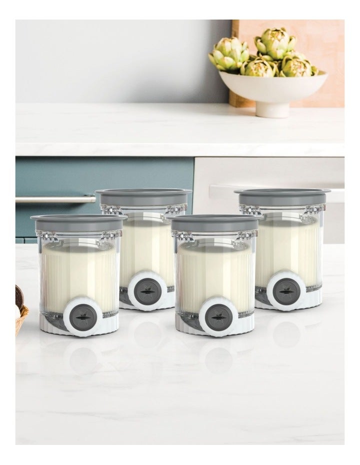 Ninja Swirl&trade; by Creami&reg; Tubs And Lids 4-Pack XSK7PNTLD4ANZ in White Clear