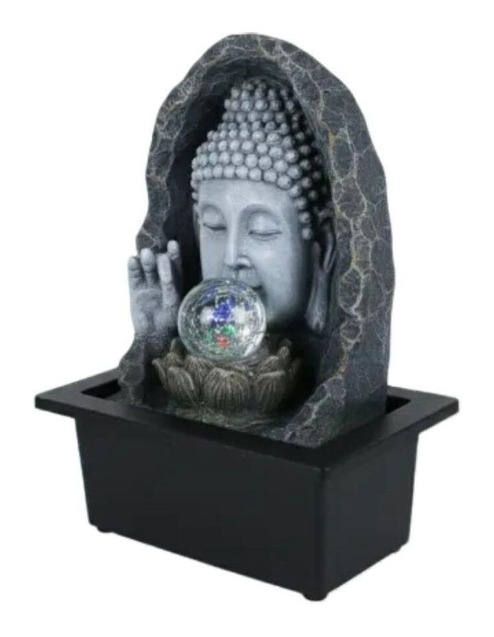 Willow & Silk Gazing Buddha Fountain 24x18x27cm in Multi Assorted