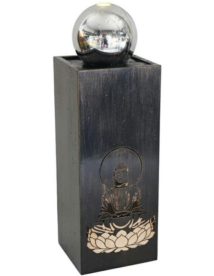 Willow & Silk Water Buddha Shimmer Fountain 26x26x77cm in Multi Assorted