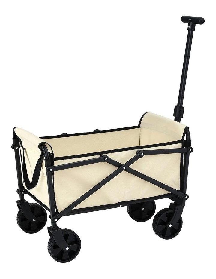 Gardeon Cart Folding Trolley Camping Wagon Barrow Outdoor Beach in Beige