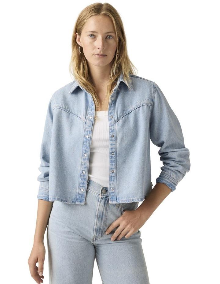 Levi's Logan Shacket in Blasted Stone Lt Blue M
