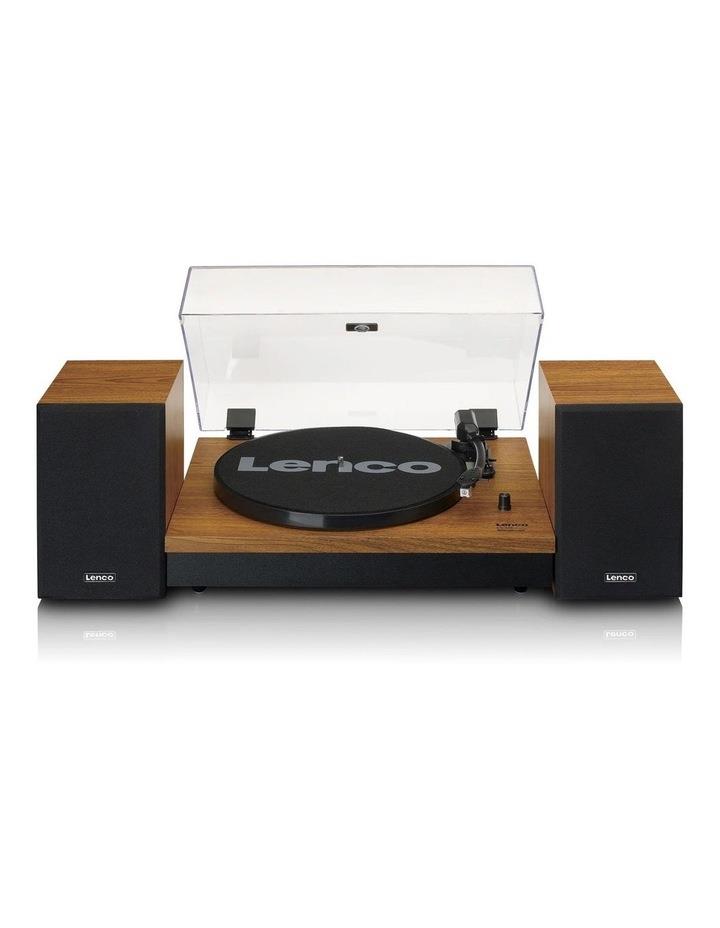 Lenco Turntable with Bluetooth & 2 Separate Speakers in Wood Lt Brown