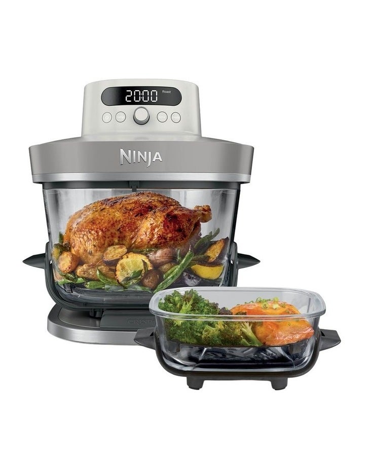 Ninja Crispi Pro 6-in-1 Countertop Glass Air Fryer in Bone AS101WHANZ Bone