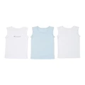 Marquise Embroidered Singlet 3 Pack in Blue 000