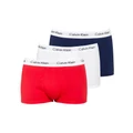Calvin Klein Cotton Stretch Trunk 3 Pack in Red/White/Blue Assorted L