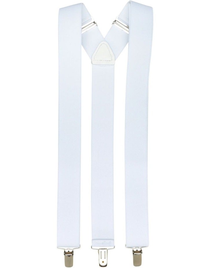 Buckle Plain Braces 35mm in White