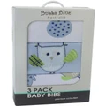 Bubba Blue Boy Owl Blue Bib Box 3 Pack Blue
