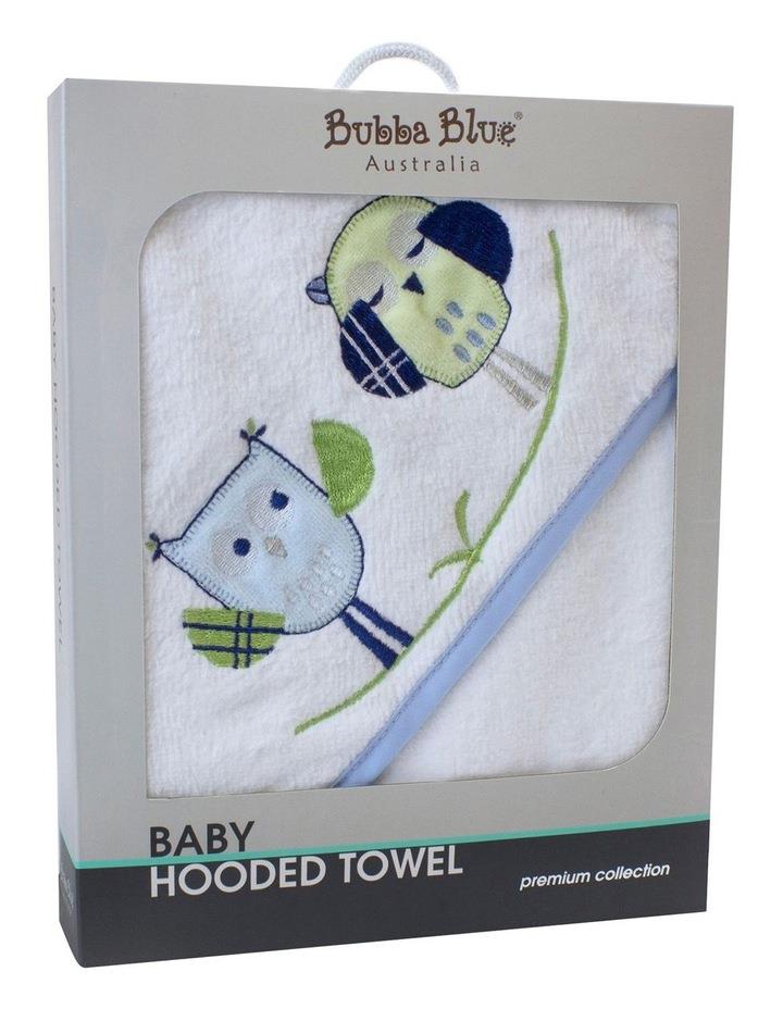 Bubba Blue Baby Owl Hooded Bath Towel Blue