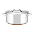 Essteele Per Vita Copper Base Stainless Steel Induction Covered Stockpot 24cm/7.1L Silver 9Lt
