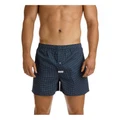 Mitch Dowd Men's Coby Printed Soft Wash Boxer in Navy XL