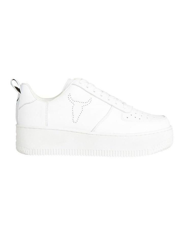 Windsor Smith Racerr Leather Platform Sneaker in White 10