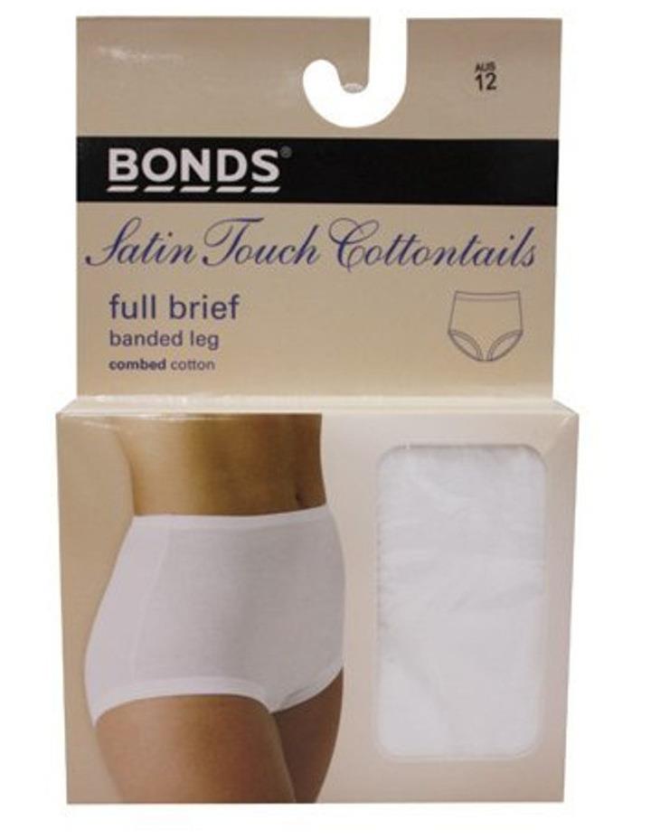 Bonds 'Cottontails' Satin Touch Full Brief 1012 White 24