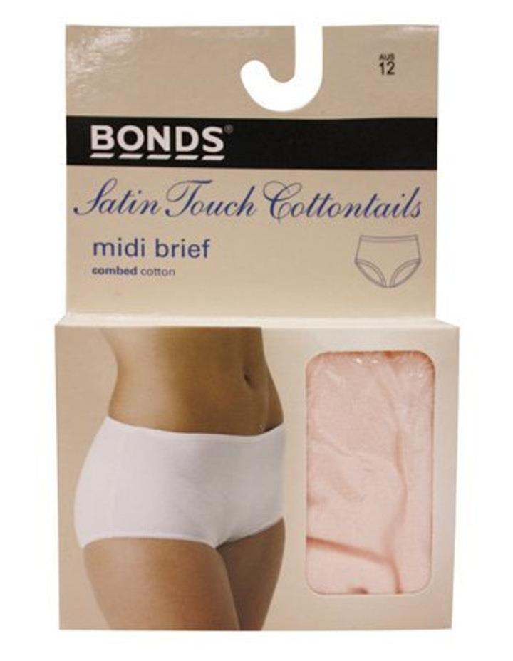 Bonds 'Cottontails' Satin Touch Midi Brief 1019 Cream 12