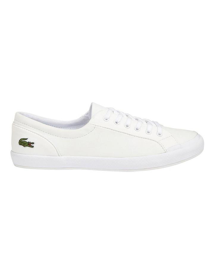 Lacoste Lancelle Leather Lace-Up Sneaker in White 3