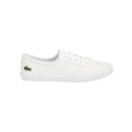 Lacoste Lancelle White Leather Lace-Up Sneaker White 7