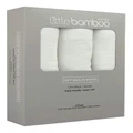 Little Bamboo Muslin Wraps 3 Pack in Natural White One Size
