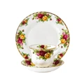 Royal Albert Old Country Roses Cup Saucer & Plate Set White
