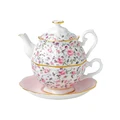 Royal Albert Rose Confetti Teapot For One White