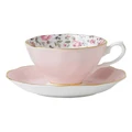 Royal Albert Rose Confetti Teacup & Saucer Pink