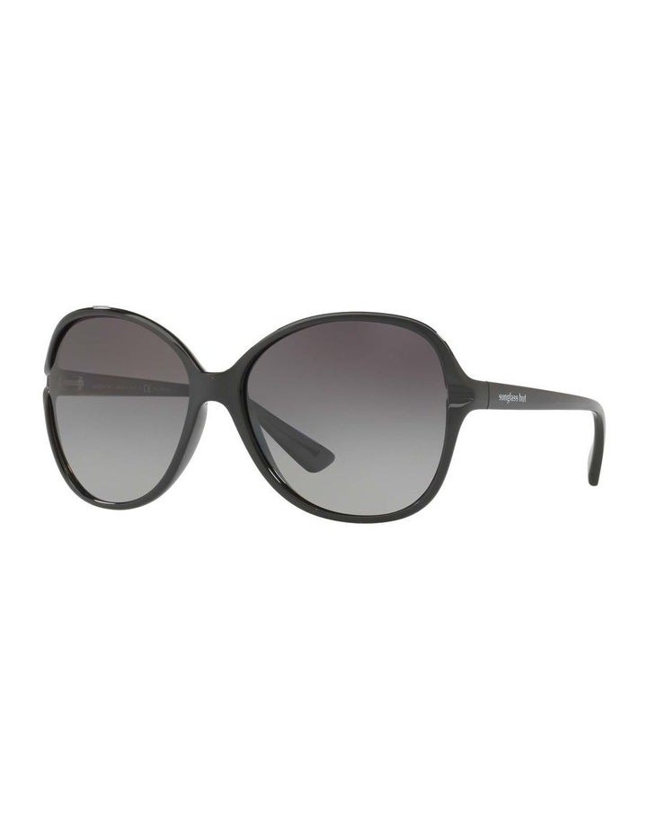 Sunglass Hut Collection HU2001 Black Polarised Sunglasses Black