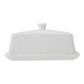 Maxwell & Williams Basics Diamonds Butter Dish Gift Boxed in White