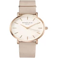 Rosefield West Village Light Pink Suede Leather Analog Watch Lt Pink