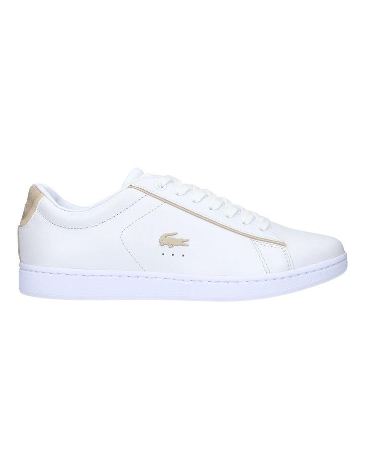 Lacoste Carnaby Evo White/ Gold Leather Lace-Up Sneaker White 4