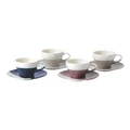 Royal Doulton Coffee Studio 4 Piece Espresso Cup & Saucer Set Assorted