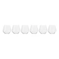Krosno Harmony 6 Piece Stemless Wine Glasses Gift Boxed 540ml in Clear