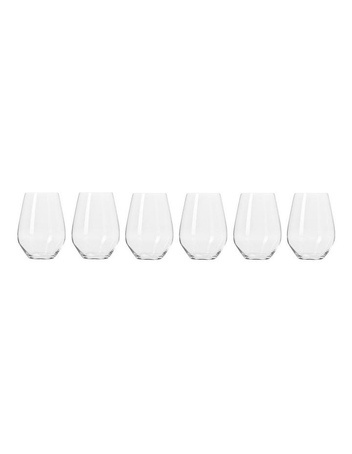 Krosno Harmony 6 Piece Stemless Wine Glasses Gift Boxed 540ml in Clear