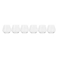 Krosno Harmony 6 Piece 400ml Stemless Wine Glass Gift Boxed in Clear