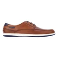 Hush Puppies Dusty Dark Tan Leather Lace Up Boat Shoe Tan 11