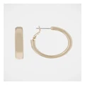 Trent Nathan Rounded Gold Hoop Earrings Gold