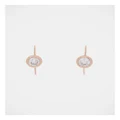 Trent Nathan Cubic Zirconia Solitaire Rose Gold Drop Earrings Rose