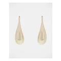 Trent Nathan Polished Silver Fish Hook Gold Earrings Gold