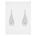 Trent Nathan Polished Silver Fish Hook Silver Earrings Silver