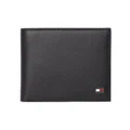 Tommy Hilfiger Eton Small Embossed Leather Bifold Wallet in Black No Size