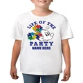 TWIDLA Personalised T-Shirts Boy's Disney Mickey Mouse Life of the Party Personalised Cotton T Shirt White 4
