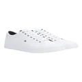 Tommy Hilfiger Essential Leather Trainer Sneaker in White 42