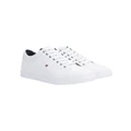 Tommy Hilfiger Essential Leather Trainer Sneaker in White 43