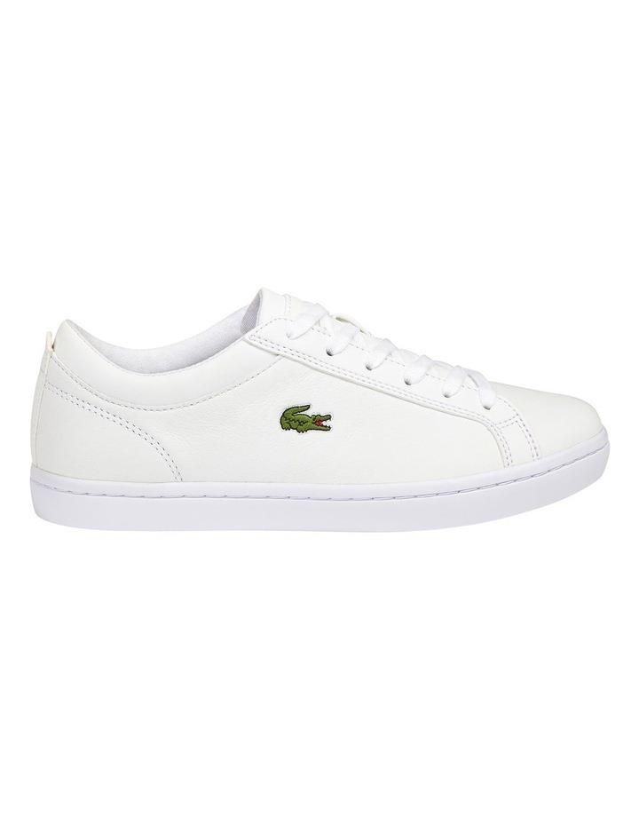 Lacoste Straightset BL I Leather Sneaker in White 3