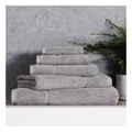 Vue Combed Cotton Ribbed Towel Range in Silver Bath Towel