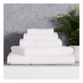 Vue Combed Cotton Ribbed Towel Range in White Bath Towel