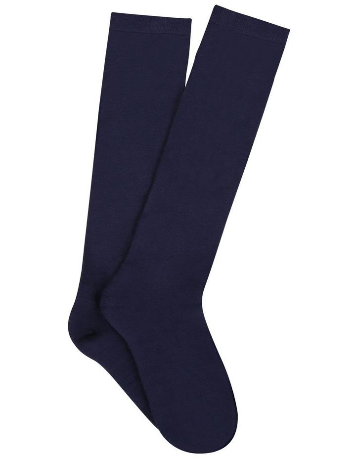 Ambra Bamboo Knee High Socks in Navy One Size
