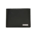 Calvin Klein Smooth Plaque Leather Bifold Wallet With Coin Compartment in Black No Size