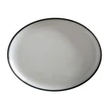 Maxwell & Williams Caviar High Rim Platter Granite 28cm in Black/White Silver
