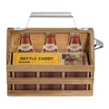 Refinery Wood Bottle Caddy with Opener
